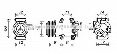 AVA QUALITY COOLING fdk570 -  Компрессор, кондиционер